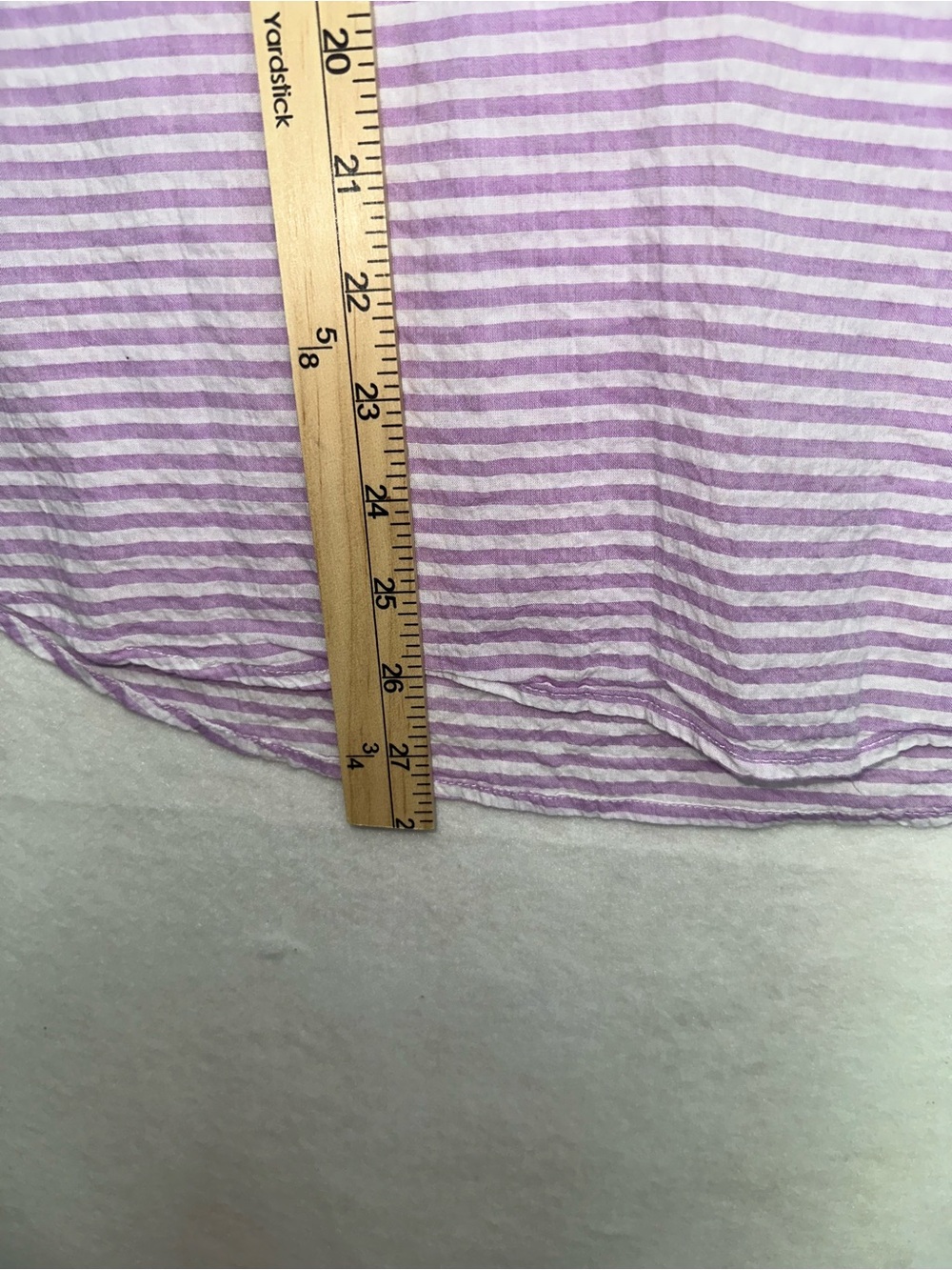 J. Crew Light Purple Striped Long Sleeve Lightweight Top Beachy Coastal Size Med - Picture 9 of 10